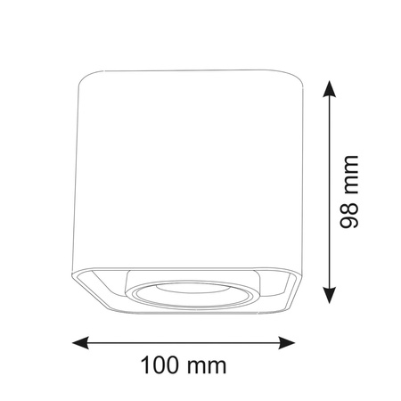 Oprawa Natynkowa Punktowa Spot GU10 Czarna Złota XENO Sanico Goldlux