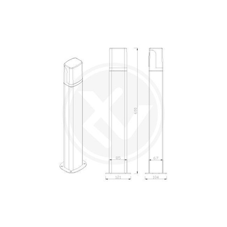 Lampa ogrodowa LED stojąca SŁUPEK 60cm oprawa naziemna 7,5W Veroni