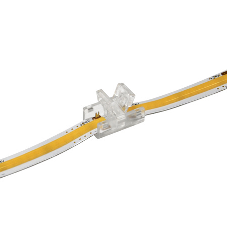Złączka do Taśm Pasków LED COB Stała 2pin 8mm Biała Sanico Goldlux