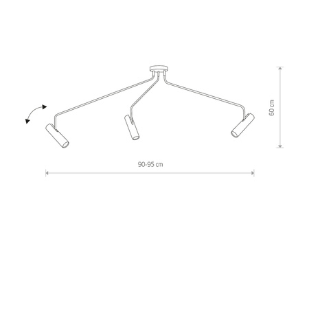 Lampa Sufitowa Oprawa Natynkowa Reflektor Punktowa 3x GU10 Biała Nowoczesna EYE SUPER 6491 Nowodvorski