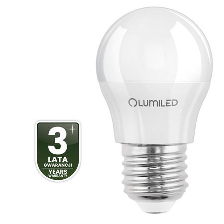 Żarówka LED E27 Kulka P45 8W = 60W 880lm 6500K Zimna 180° LUMILED