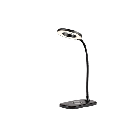 Lampa Stołowa Biurkowa Nocna 5W 210lm 2700-6000K CCT Ściemnialna Czarny Nowoczesny Hardin Rabalux