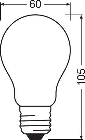 Żarówka LED A60 E27 11W = 100W 1521lm 4000K Neutralna 300° Ściemnialna Retrofit Filament CLASSIC Osram
