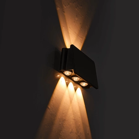 Lampa Ogrodowa Solarna Kinkiet Elewacyjny ALF LED IP54 4W 3000K Czujnik Czarna Eko-Light