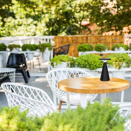 Lampka Stołowa LED Zewnętrzna Dekoracyjna 1.8W 160lm 2700K Ciepła Czarna IP44 Ściemnialna Paros Sanico Goldlux