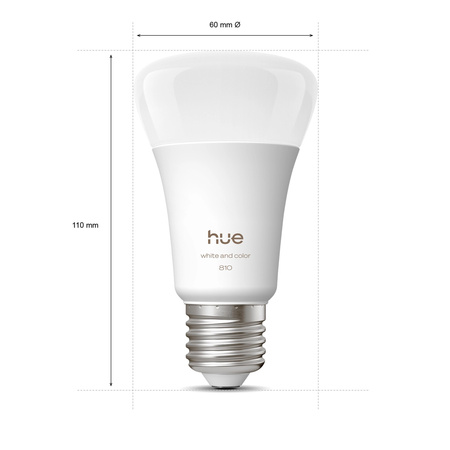 4x Żarówka LED E27 A60 6W = 60W 810lm 1800-20000K CCT + RGB SMART Inteligentna Bluetooth ZigBee White and Color Ambiance Philips HUE
