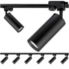 Zestaw Szyna Oświetleniowa Szynoprzewód 2 m + 6x Reflektor Szynowy RITI GU10 Czarny LUMILED