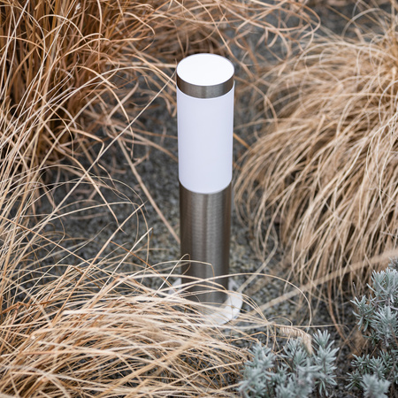 Lampa Ogrodowa Zewnętrzna E27 INOX SŁUPEK 45cm Lilium LUMILED