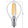 Żarówka LED Kulka E14 P45 6.5W = 60W 806lm 2700K Ciepła Filament PHILIPS