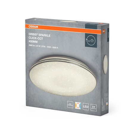 Plafon LED Lampa Sufitowa Natynkowa 24W 2000lm 2700-6500K Zimna 120° Biała Orbis Sparkle Osram