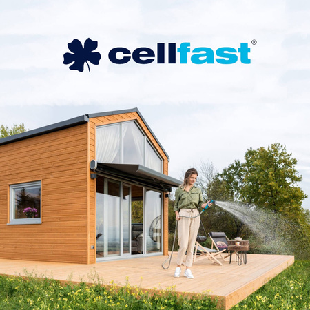 Wąż Ogrodowy do Wody 15m Rozciągliwy z Pistoletem i Złączkami BASIC CELLFAST