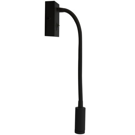 Lampa Ścienna LED Elastyczny Kinkiet do Czytania LEO 3W 4000K Czarny