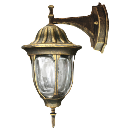 Kinkiet OGRODOWY FLORENCJA dół 1xE27 GOLDLUX (Polux) Alum. PATYNA