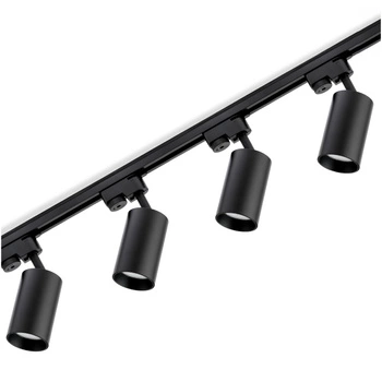 Zestaw Szyna Oświetleniowa Szynoprzewód 2 m + 4x Reflektor Szynowy SAGI GU10 Czarny LUMILED