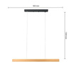 Lampa LED Wisząca Sufitowa Liniowa 24W 2150lm 4000K Neutralna 90cm 110° Czarna Brązowa IP20 Presto Masterled