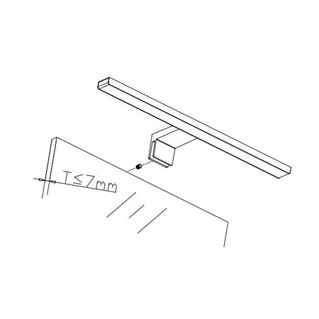 KINKIET ŁAZIENKOWY BESTA LED 15W 4000K 60CM IP44 CZARNY