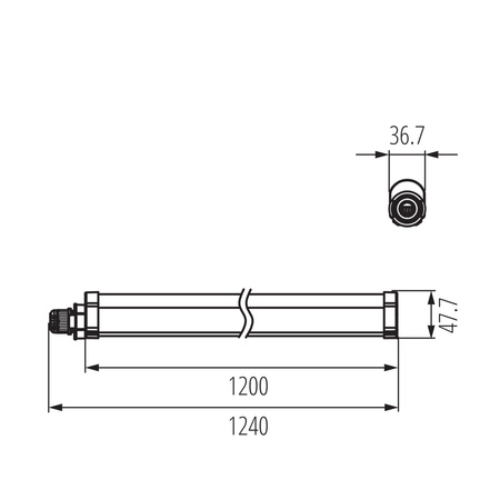 Oprawa Liniowa Lampa Sufitowa LED 40W 120cm 4800lm 4000K Neutralna 145° IP65 Natynkowa Biała TP KANLUX