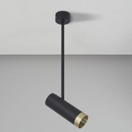 Lampa Sufitowa Reflektor Punktowy GU10 Czarna Złota PORTO Sanico Goldlux