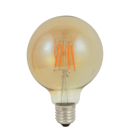 Żarówka LED G95 E27 4W = 18W 320lm 2000K Ciepła 360° Filament GOLDLUX (Polux)