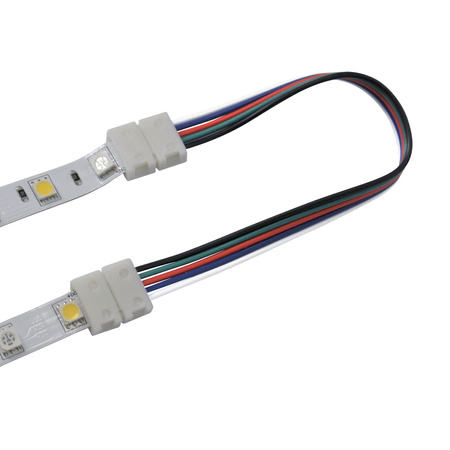 Złączka do Taśm LED RGBW Kątowa Elastyczna Dwustronna 5pin 10mm Biała Sanico Goldlux