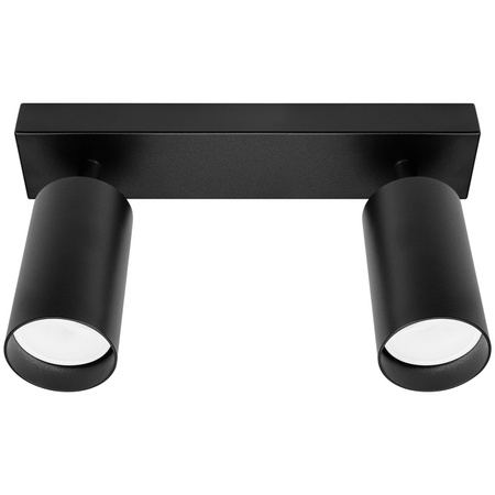 Kinkiet Spot Reflektor LED Lampa Sufitowa Natynkowa BLACK Czarna Nowoczesna 2xGU10