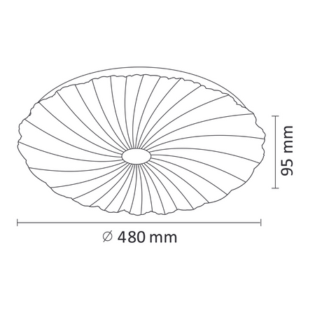 Plafon LED oprawa lampa Sufitowa FLOWER 36W 3060lm GOLDLUX (Polux) + pilot 3000K-6500K