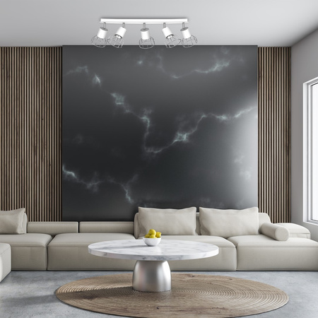 Lampa Sufitowa Dante Srebrna 5x mini GU10 Milagro