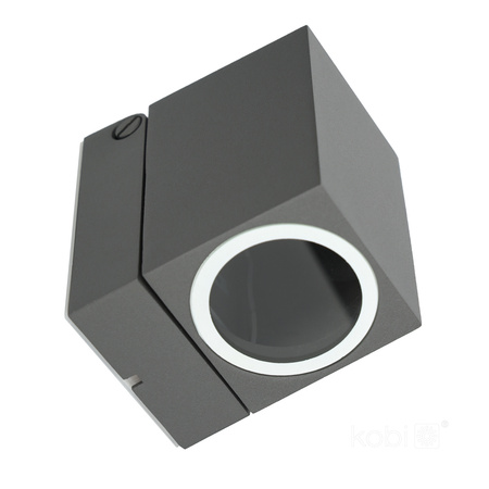 Lampa Ogrodowa Kinkiet Elewacyjny Zewnętrzny GU10 IP44 Szara Quazar Kobi