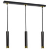 Lampa wisząca DANI 3xGU10 Wąski Klosz Czarna Złota MLP6240 Milagro Metal