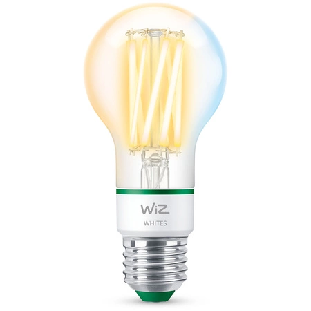 Żarówka LED E27 A60 4.3W = 60W 903lm 2700-4000K TW FILAMENT Inteligentna SMART WiFi Bluetooth Aplikacja WiZ