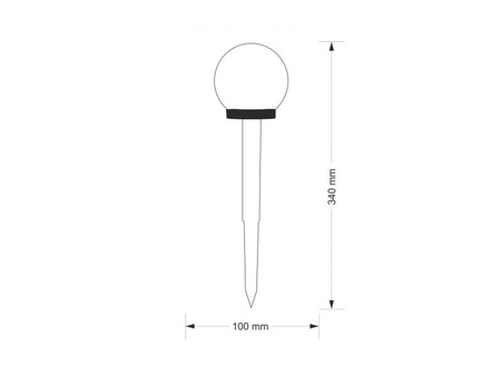 Lampa Ogrodowa LED Solarna Wbijana BIAŁA KULA 10cm