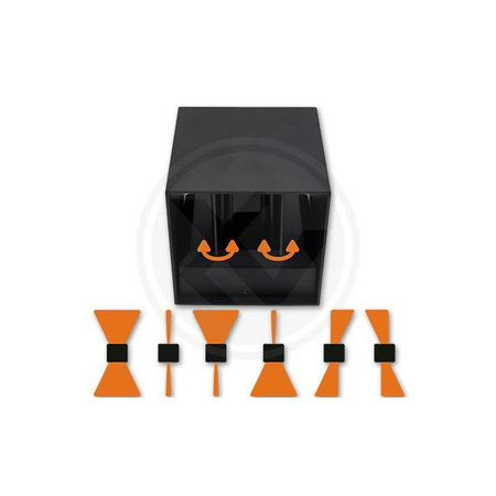 Kinkiet Ogrodowy LED Lampa Elewacyjna Zewnętrzna 2x3W 4000K Regulowana góra dół Czarna