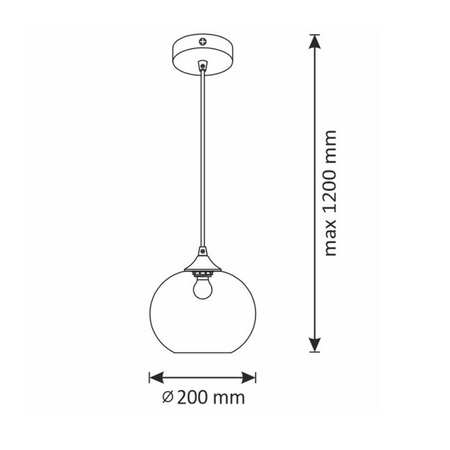 Lampa wisząca sufitowa EMPIRA 1x E27 GOLDLUX (Polux)
