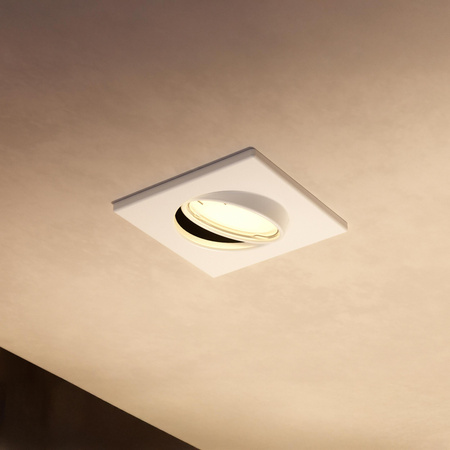 3x Oprawa Podtynkowa Wpuszczana LED GU10 Ruchoma Aluminiowa Kwadratowa Biała Peridot Philips