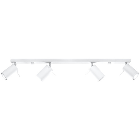 Lampa Sufitowa Oprawa Natynkowa SPOT TUBA Reflektor 4x GU10 Ruchoma Tubularna Biała Nowoczesna Ring Sollux