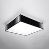 Lampa Sufitowa Oprawa Natynkowa 4x E27 Plafon Kwadratowa Czarna Minimalistyczna Horus Sollux