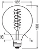 Żarówka LED Dekoracyjna G125 Kula E27 8.4W = 60W 806lm 2400K Ciepła 300° Ściemnialna Vintage 1906 Osram