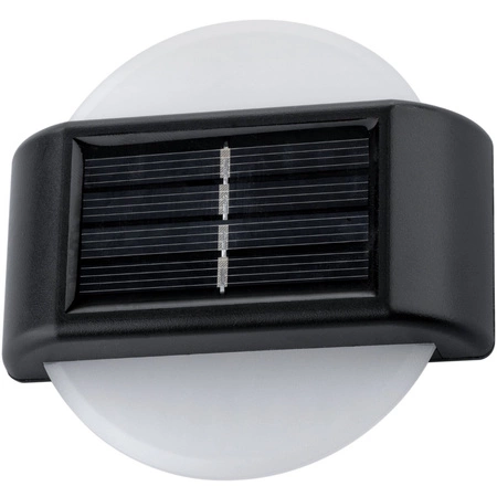 2x Lampa Solarna Ogrodowa LED Kinkiet Elewacyjny Góra Dół Oprawa Okrągła