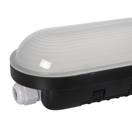 Oprawa Lampa Hermetyczna LED 38W 6080lm 4000K Neutralna 110° IP65 IK08 Prostokątna Natynkowa Czarna MAH Kanlux
