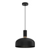 Lampa Wisząca Sufitowa MALMO Czarna Drewniana 1xE27 Milagro