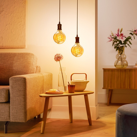 Żarówka LED E27 A160 7W = 40W 470lm 1800K Ciepła 330° FILAMENT Vintage Bursztynowa Ściemnialna Decorative Philips