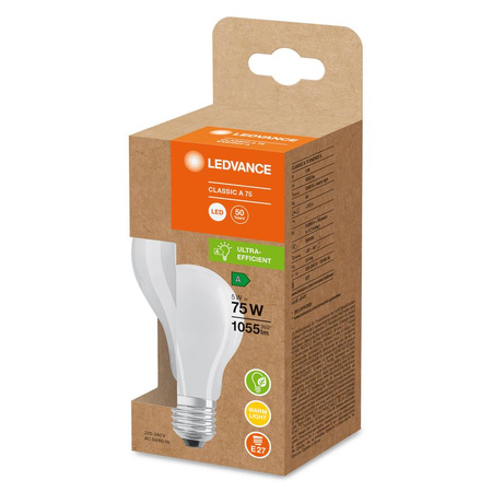 Żarówka LED E27 A60 5W = 75W 1055lm 3000K Ciepła 300° LEDVANCE Ultra Efficient
