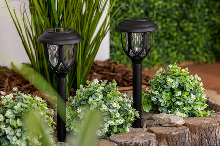 Lampa Solarna Ogrodowa LED Wbijana 5500-6000K IP44 40cm Czujnik Zmierzchu