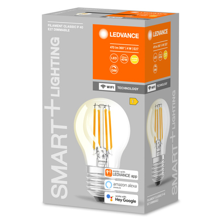 Żarówka LED E27 Kulka 4W = 40W 470lm Ściemnialna SMART+ WiFi Filament Mini Bulb Ledvance