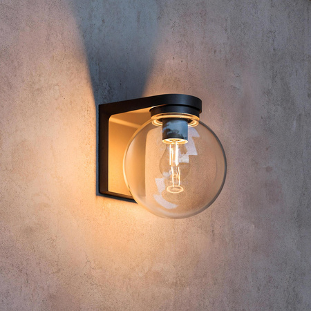 Kinkiet Ogrodowy Lampa Zewnętrzna Elewacyjna LED E27 IP44 Czarna Ulio Philips