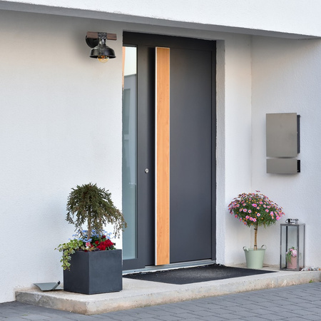 Lampa Ścienna Kinkiet FARO Czarna Drewniana 1xE27 Milagro