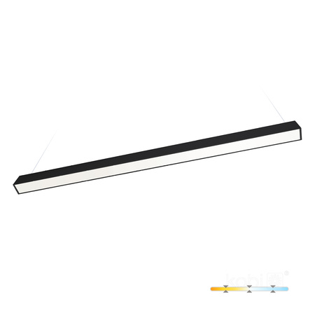 Lampa LED Oprawa Liniowa Sufitowa 20W 2400lm CCT Czarna Koline Kobi