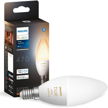 Żarówka LED E14 Świeczka B39 5.2W = 40W 470lm 2200-6500K CCT SMART Inteligentna Bluetooth ZigBee White Ambiance Philips HUE