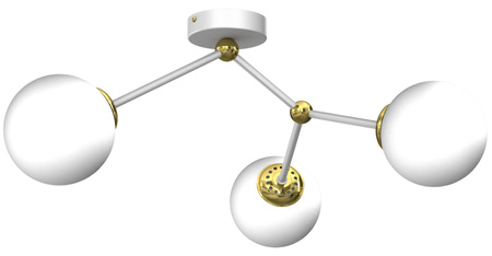 Lampa Sufitowa JOY Biała Złota 3xE14 Milagro