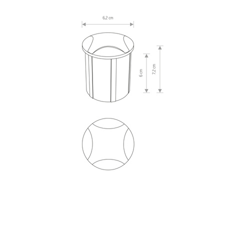 Lampa Ogrodowa Najazdowa Dogruntowa LED 3W 12lm 3000K Ciepła Czarna Wodoodporna IP65 Nowoczesna PAT 8162 Nowodvorski